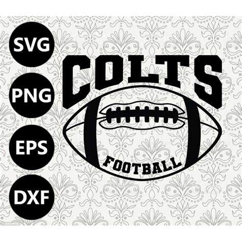 Colts Football Silhouette Team Clipart vector svg file for c - Inspire Uplift