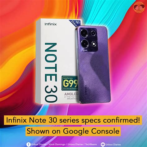 Infinix Note 30 series has shown on Google Play Console