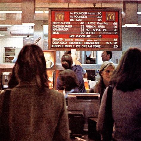 McDonalds Menu, 1974 : OldSchoolCool