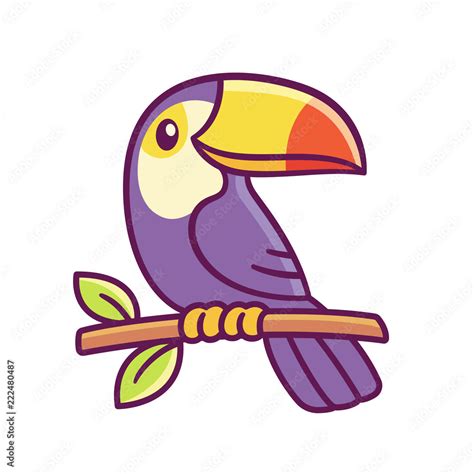 Cartoon toucan drawing Stock Vector | Adobe Stock