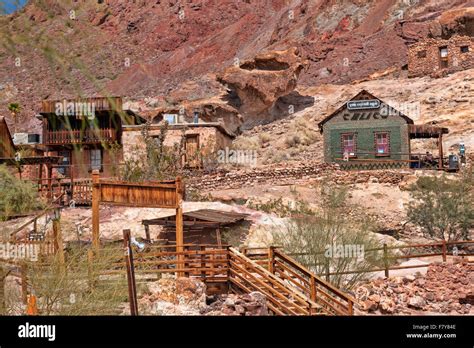 Ghost town in the Nevada desert. Historical abandoned mining town now ...