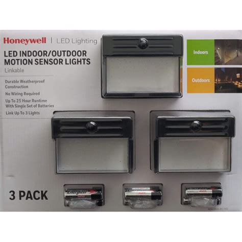 Honeywell LED Indoor/Outdoor Motion Sensor Lights (3 Pack)