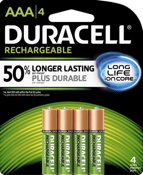 Best Buy: Duracell Rechargeable AAA Batteries (4-Pack) 66160