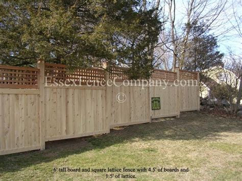 Board and Lattice Fences | Essex Fence Company