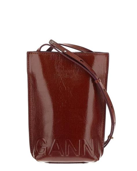 Ganni Small Banner Crossbody Bag in Red | Lyst
