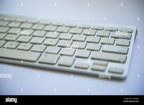 White Keyboard on white background Stock Photo - Alamy