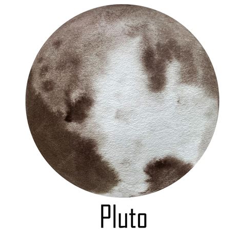 Premium Vector | Watercolor planet Pluto isolated on white Pluto ...