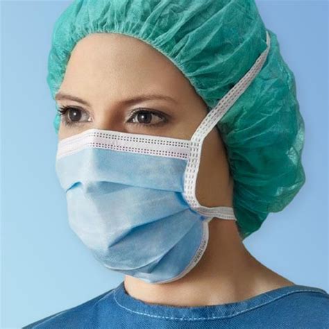 Medline NON27600 Polypropylene Blue Surgical Face Masks with Ties