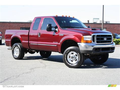 2000 Dark Toreador Red Metallic Ford F350 Super Duty Lariat Extended ...