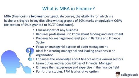 MBA in Finance