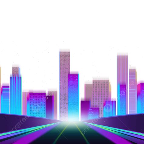 Neon Cyberpunk Highway, Neon Lights, Cyberpunk, Cyberpunk Overlay PNG ...