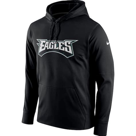 Men's Nike Black Philadelphia Eagles Circuit Wordmark Essential Performance Pullover Hoodie