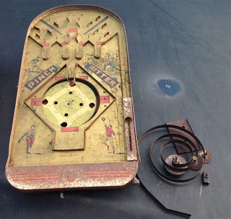 Vintage RARE 1920's Pinch Hitter Baseball Metal Pinball Game Machine ...