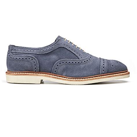 Allen Edmonds Men's Strandmok 2.0 Suede Cap Toe 9.5 D(M) Men 8246 Blue Suede Oxfords Shoes ...