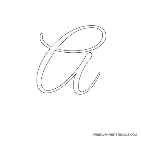 Free Printable Cursive Letter Stencils - Printable Templates