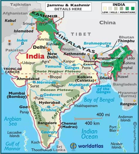 Geography Map Of India