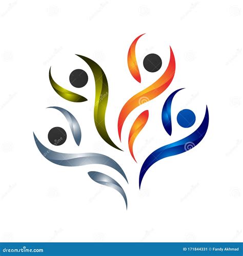 Abstract Together Unity People Community Logo Design Vector Stock Vector - Illustration of union ...