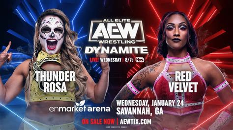 Thunder Rosa vs. Red Velvet Added To 1/24 AEW Dynamite