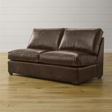 Davis Leather Armless Full Sleeper Sofa with Air Mattress - Crate and ...