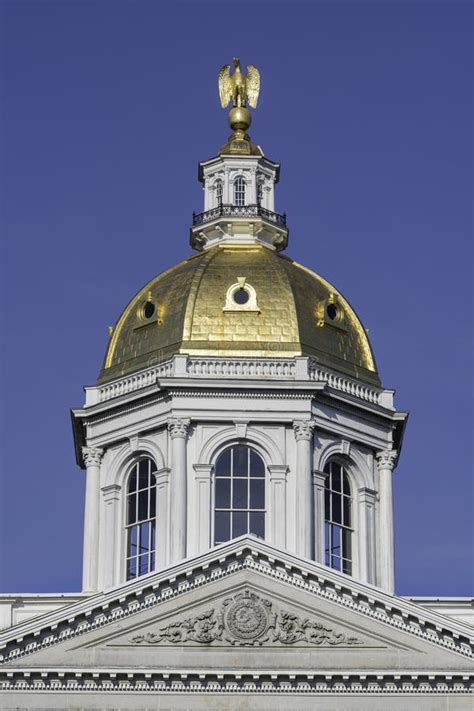 New Hampshire State House Dome Stock Image - Image of state, granite ...