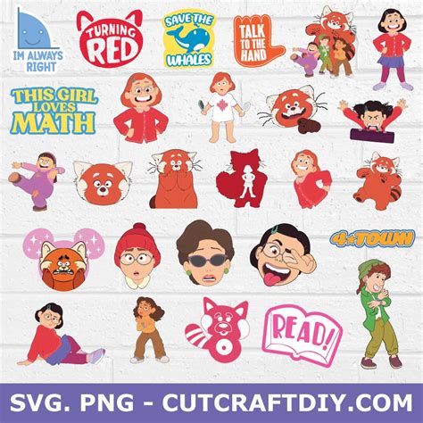 Turning Red SVG | Disney SVG Cut File | Red Panda SVG | PNG