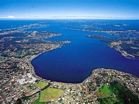 Aerial view of Lake Macquarie | New south wales, Lake, Australian photography