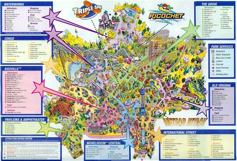 Theme Park Brochures Paramount's Kings Dominion Map 2002 ...