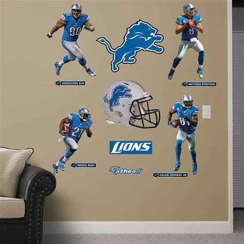 Detroit Lions Power Pack Wall Decal Set | Shop Fathead® for Detroit ...