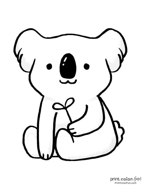 Cute Koala Coloring Pages For Adults - bellajapapu