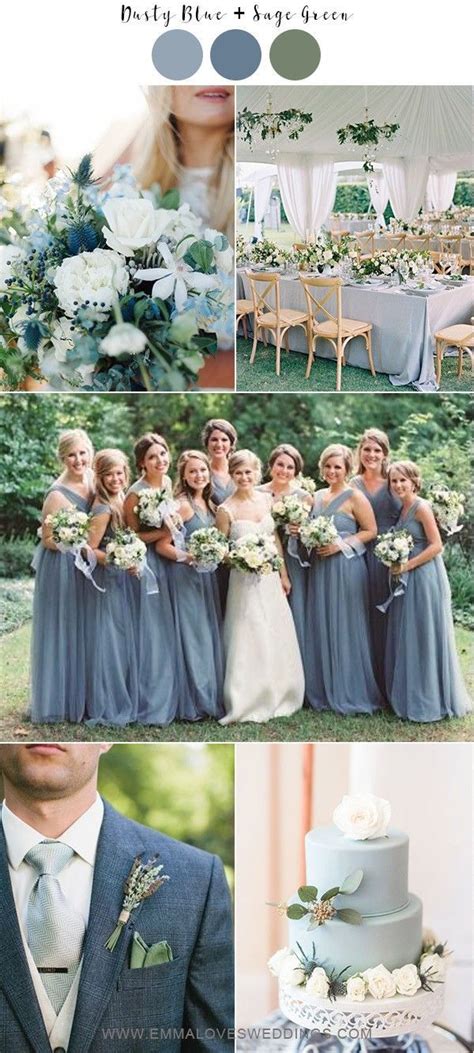 7 Gorgeous Dusty Blue Wedding Color Ideas for 2019 Brides (With images) | Sage green wedding ...