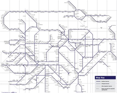 Northern Rail Route Map