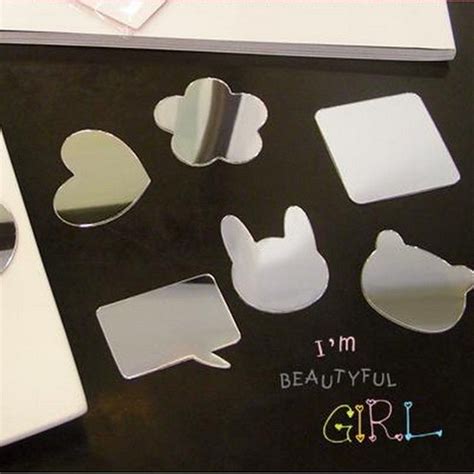 Cute mobile phone mirror sticker portable makeup mirror personality Mini mi可爱手机镜子贴便携化妆镜个性迷你小镜子随身 ...