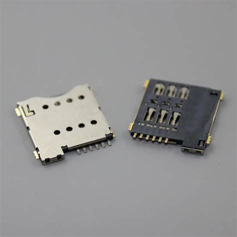 10pcs self push SIM card slot Micro SIM Memory card Holder/adapter/connect use for phone,size:17 ...