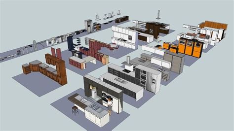 kitchen cabinet collection - 3D Warehouse | Warehouse kitchen, Sketchup model, Sims house design