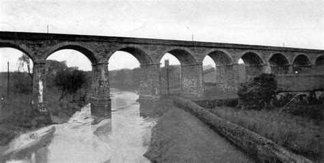 Tour Scotland: Old Photograph Railway Viaduct Larbert Scotland