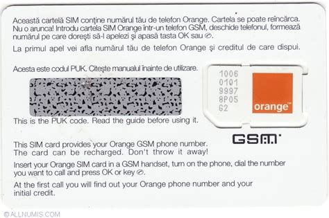 Orange PrePay - SIM card, Orange - SIM Card - Romania - Token - 39753