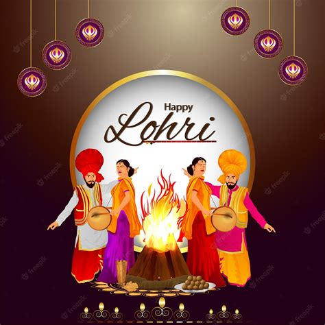 Premium Vector | Creative illustration for happy lohri celebration and ...