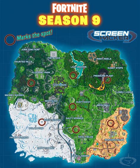 Fortnite Season 9 - Sky Platform - Sky Base - Location Map