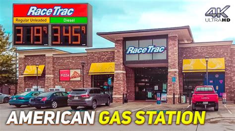 American Gas Station RaceTrac. Gasoline price, Food store, restroom. My ...