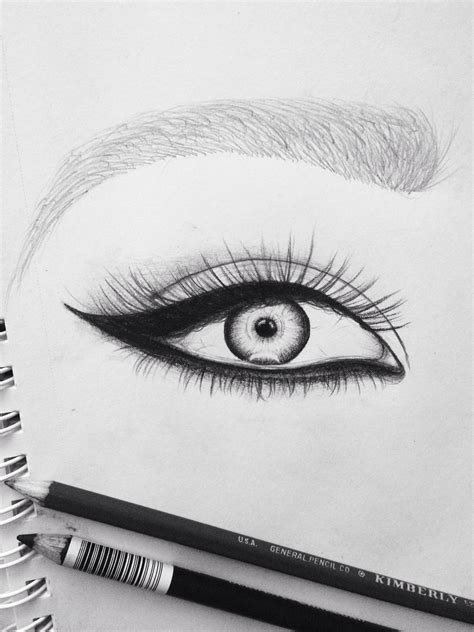 Yeux maquillage Eye Art, Cool Drawings, Drawing Sketches, Drawing Ideas, Sketching, Eye Sketch ...