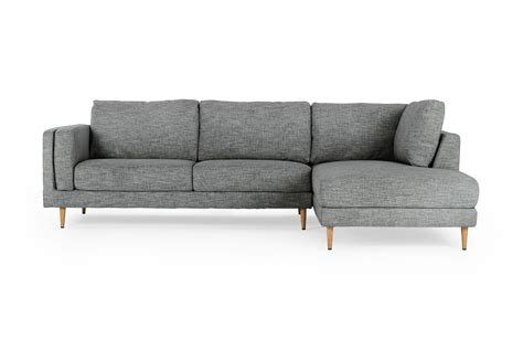 Lisa Modern Right-Hand Corner Sofa, Dark Grey Fabric, by Lounge Lovers ...