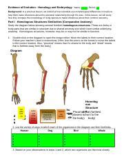 Evidence of Evolution - Homologous Structures and Embryology - Evidence ...