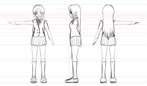 Ami Kawashima Model Sheet by ~johnnydwicked on deviantART Character ...