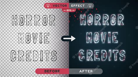 Premium Vector | Horror movie editable text effect, font style