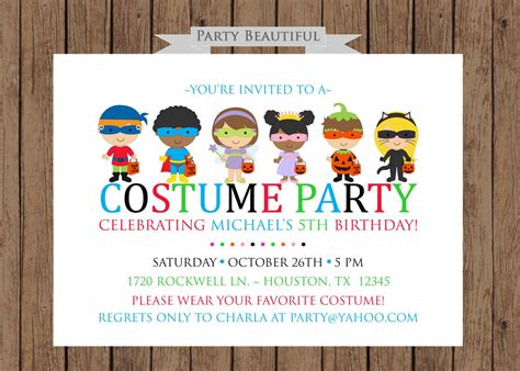 Unavailable Listing on Etsy | Custom party invitations, Kids birthday party invitations, Costume ...