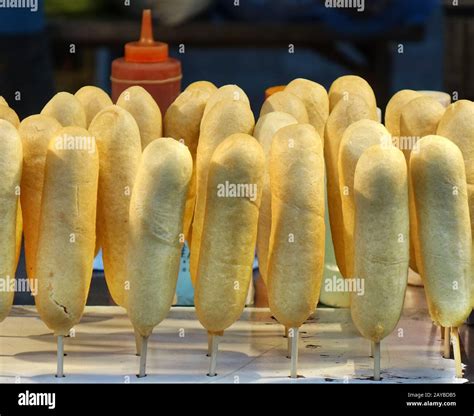 A fast food stand sells corn dogs Stock Photo - Alamy