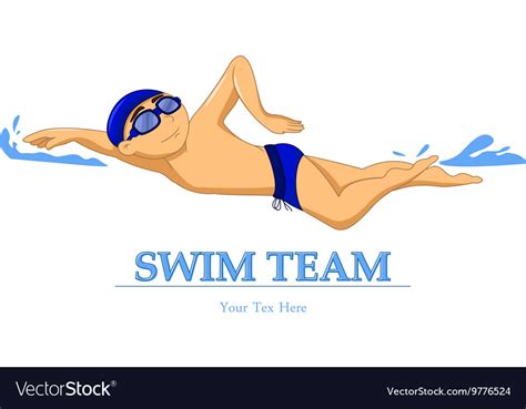 Swim team cartoon Royalty Free Vector Image - VectorStock