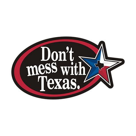 Don't Mess with Texas Black Sticker Decal - Rotten Remains