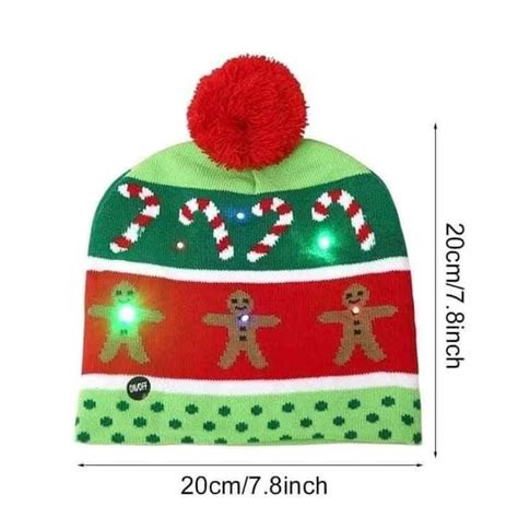 GORRO NAVIDEÑO CON LUZ LED (MAYOREO) | La Reyna del Mayoreo