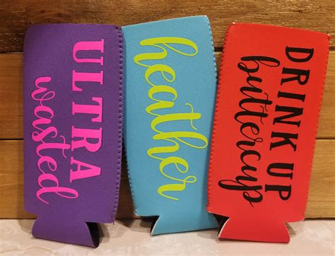 Slim Can Koozies - Michelob Can Koozies - Personalized Can Koozies